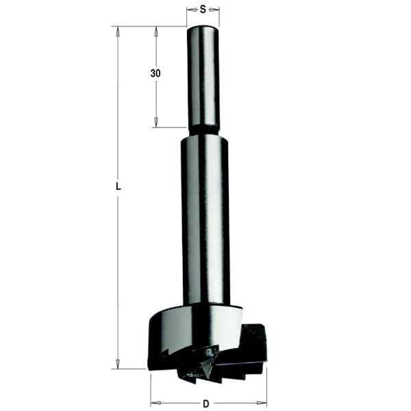 Фото 12x90 Z=2+2 S=8x30 RH сверло Форстнера в интернет-магазине ToolHaus.ru