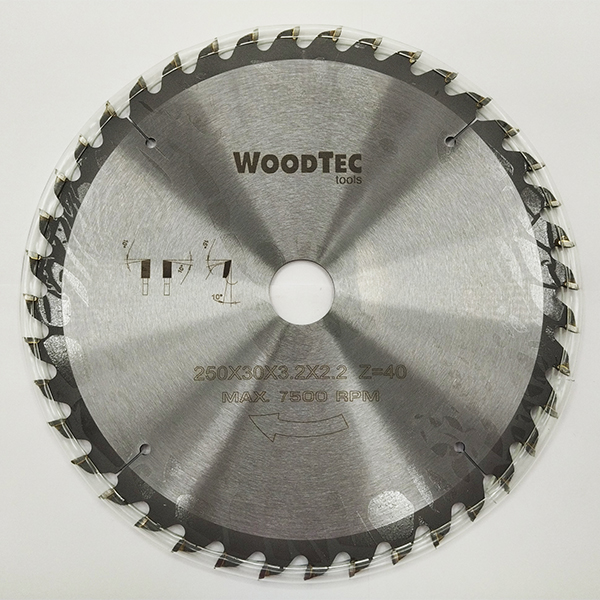 Фото Пила дисковая Ø250 х 30 х 3,2/2,2 Z40 WZ WoodTec в интернет-магазине ToolHaus.ru